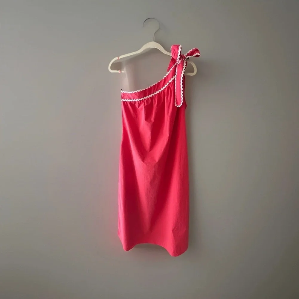 Petal & Pup Red One-Shoulder Midi Dress with Contrast Trim - Picture 2 of 6